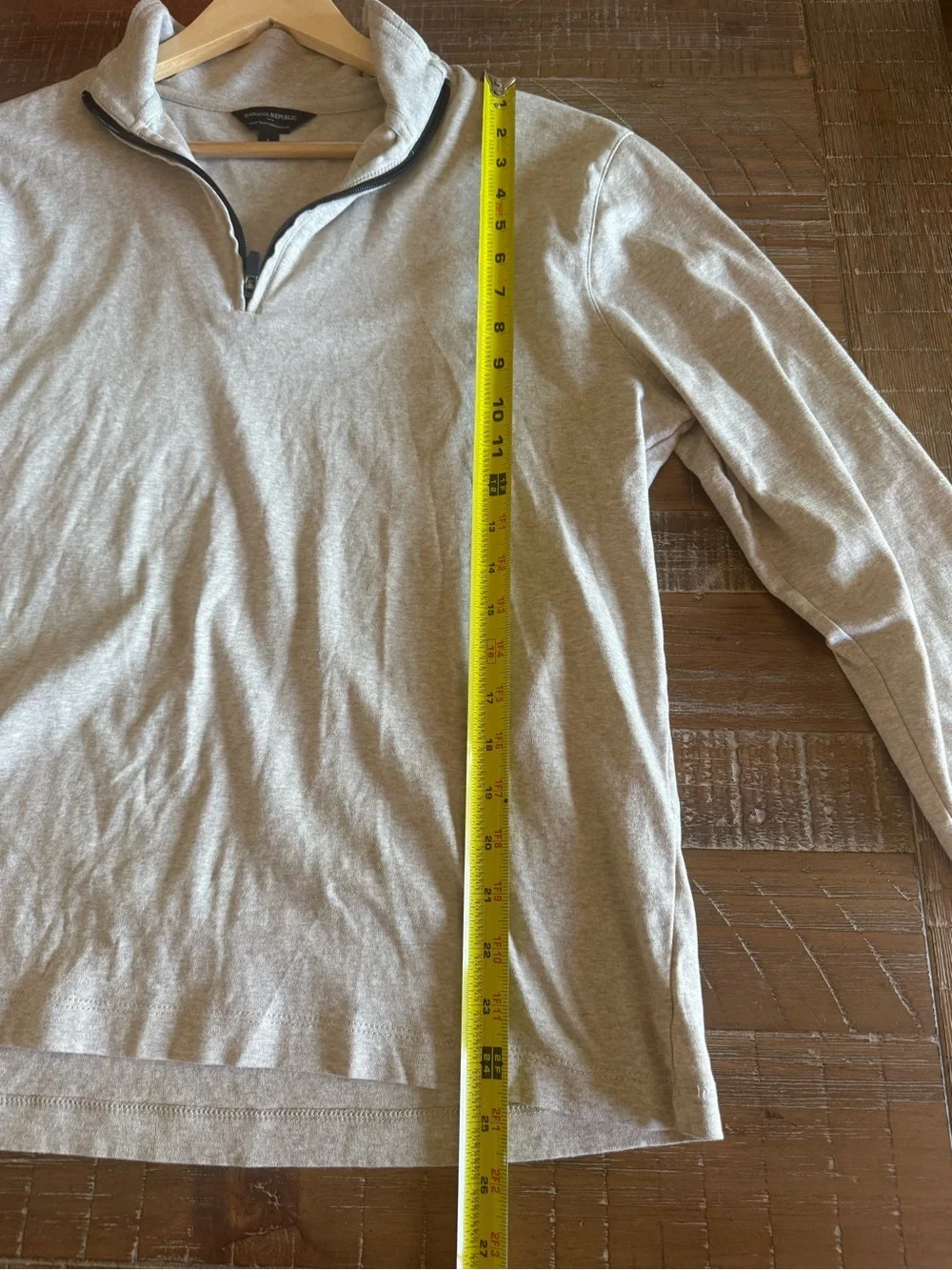 Banana Republic Men's Gray Quarter Zip Pullover Sweater Knit size L